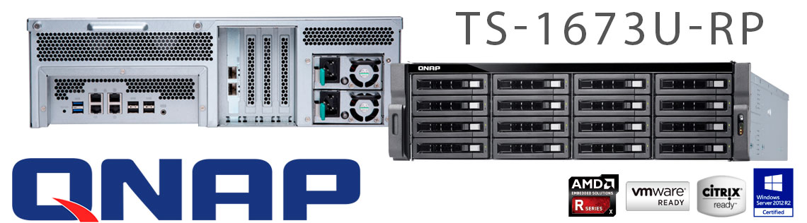 Qnap TS-1673U-RP: Poderoso NAS de 16 baias